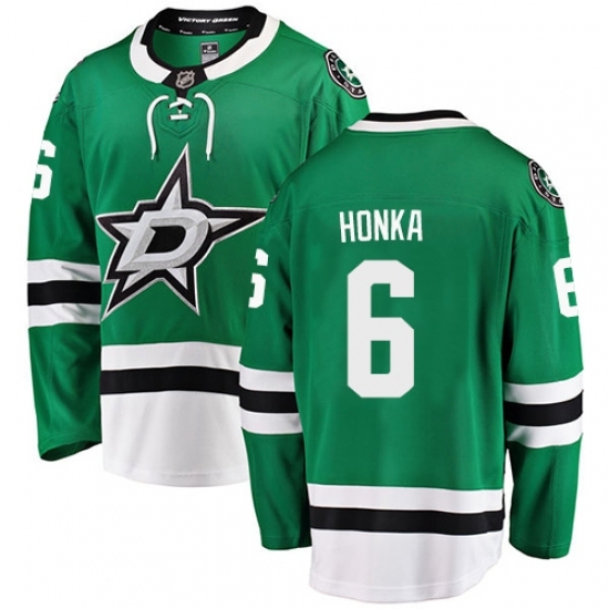 Men's Dallas Stars #6 Julius Honka Authentic Green Home Fanatics Branded Breakaway NHL Jersey Men's Dallas Stars #6 Julius Honka Authentic Green Home Fanatics Branded Breakaway NHL Jersey