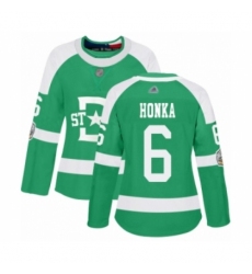 Women's Dallas Stars #6 Julius Honka Authentic Green 2020 Winter Classic Hockey Jersey
