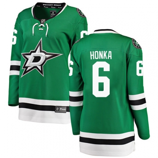 Women's Dallas Stars #6 Julius Honka Authentic Green Home Fanatics Branded Breakaway NHL Jersey Women's Dallas Stars #6 Julius Honka Authentic Green Home Fanatics Branded Breakaway NHL Jersey