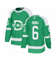 Youth Dallas Stars #6 Julius Honka Authentic Green 2020 Winter Classic Hockey Jersey