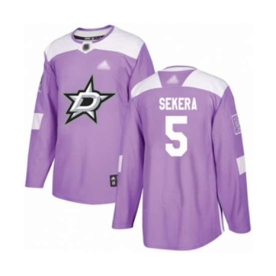 Youth Dallas Stars #5 Andrej Sekera Authentic Purple Fights Cancer Practice Hockey Jersey Youth Dallas Stars #5 Andrej Sekera Authentic Purple Fights Cancer Practice Hockey Jersey