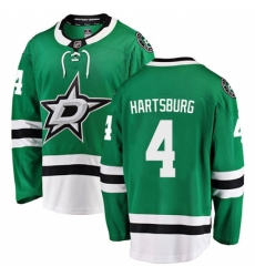 Men's Dallas Stars #4 Craig Hartsburg Fanatics Branded Green Home Breakaway NHL Jersey