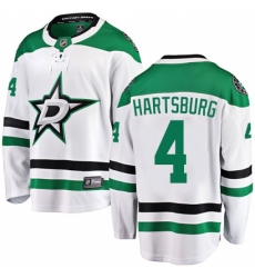 Men's Dallas Stars #4 Craig Hartsburg Fanatics Branded White Away Breakaway NHL Jersey