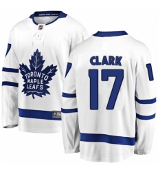 Men's Toronto Maple Leafs #17 Wendel Clark Fanatics Branded White Away Breakaway NHL Jersey