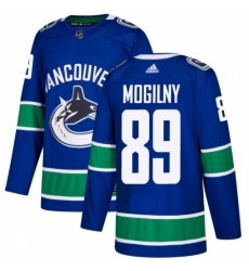 Men's Adidas Vancouver Canucks #89 Alexander Mogilny Authentic Blue Home NHL Jersey Men's Adidas Vancouver Canucks #89 Alexander Mogilny Authentic Blue Home NHL Jersey