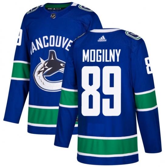 Men's Adidas Vancouver Canucks #89 Alexander Mogilny Authentic Blue Home NHL Jersey Men's Adidas Vancouver Canucks #89 Alexander Mogilny Authentic Blue Home NHL Jersey