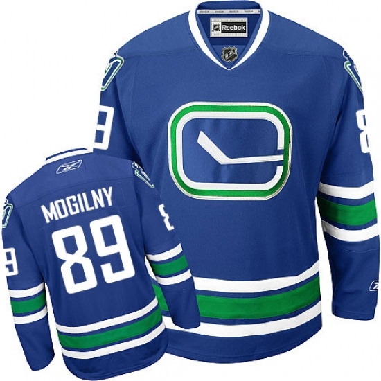 Men's Reebok Vancouver Canucks #89 Alexander Mogilny Authentic Royal Blue Third NHL Jersey Men's Reebok Vancouver Canucks #89 Alexander Mogilny Authentic Royal Blue Third NHL Jersey