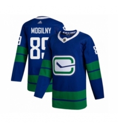 Men's Vancouver Canucks #89 Alexander Mogilny Authentic Royal Blue Alternate Hockey Jersey