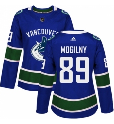 Women's Adidas Vancouver Canucks #89 Alexander Mogilny Authentic Blue Home NHL Jersey Women's Adidas Vancouver Canucks #89 Alexander Mogilny Authentic Blue Home NHL Jersey