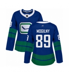 Women's Vancouver Canucks #89 Alexander Mogilny Authentic Royal Blue Alternate Hockey Jersey Women's Vancouver Canucks #89 Alexander Mogilny Authentic Royal Blue Alternate Hockey Jersey