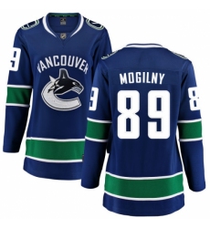 Women's Vancouver Canucks #89 Alexander Mogilny Fanatics Branded Blue Home Breakaway NHL Jersey