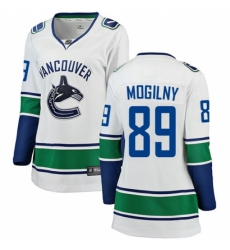 Women's Vancouver Canucks #89 Alexander Mogilny Fanatics Branded White Away Breakaway NHL Jersey Women's Vancouver Canucks #89 Alexander Mogilny Fanatics Branded White Away Breakaway NHL Jersey