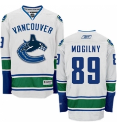 Youth Reebok Vancouver Canucks #89 Alexander Mogilny Authentic White Away NHL Jersey