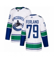 Men's Vancouver Canucks #79 Michael Ferland Authentic White Away Hockey Jersey