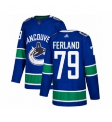 Youth Vancouver Canucks #79 Michael Ferland Authentic Blue Home Hockey Jersey