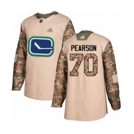 Men's Vancouver Canucks #70 Tanner Pearson Authentic Camo Veterans Day Practice Hockey Jersey Men's Vancouver Canucks #70 Tanner Pearson Authentic Camo Veterans Day Practice Hockey Jersey