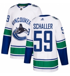 Men's Adidas Vancouver Canucks #59 Tim Schaller Authentic White Away NHL Jersey Men's Adidas Vancouver Canucks #59 Tim Schaller Authentic White Away NHL Jersey