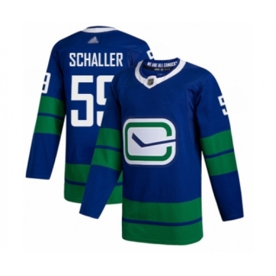 Men's Vancouver Canucks #59 Tim Schaller Authentic Royal Blue Alternate Hockey Jersey Men's Vancouver Canucks #59 Tim Schaller Authentic Royal Blue Alternate Hockey Jersey