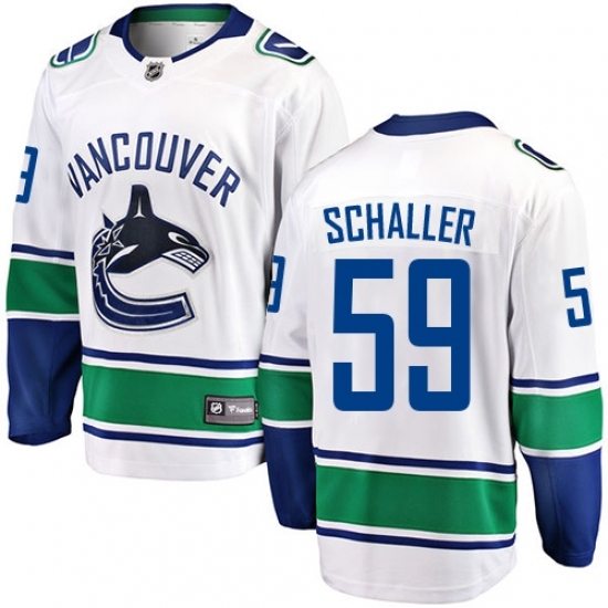 Youth Vancouver Canucks #59 Tim Schaller Fanatics Branded White Away Breakaway NHL Jersey Youth Vancouver Canucks #59 Tim Schaller Fanatics Branded White Away Breakaway NHL Jersey