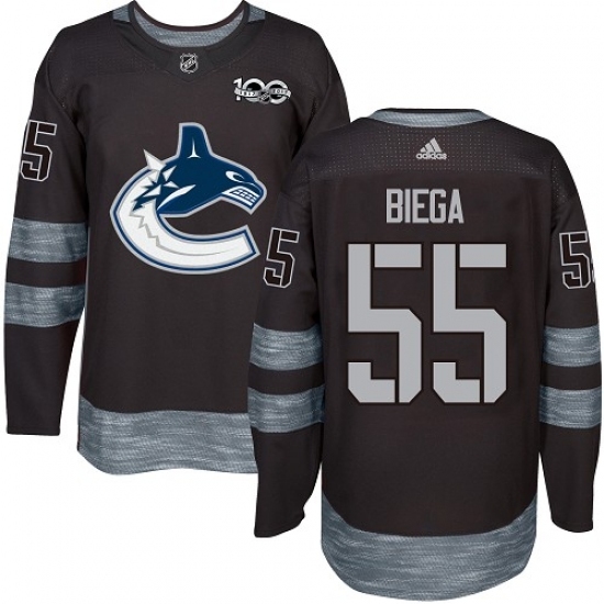 Men's Adidas Vancouver Canucks #55 Alex Biega Authentic Black 1917-2017 100th Anniversary NHL Jersey Men's Adidas Vancouver Canucks #55 Alex Biega Authentic Black 1917-2017 100th Anniversary NHL Jersey