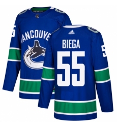 Men's Adidas Vancouver Canucks #55 Alex Biega Authentic Blue Home NHL Jersey Men's Adidas Vancouver Canucks #55 Alex Biega Authentic Blue Home NHL Jersey
