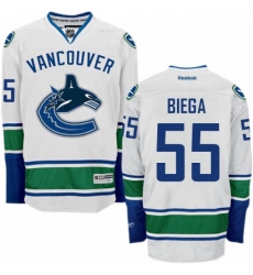 Men's Reebok Vancouver Canucks #55 Alex Biega Authentic White Away NHL Jersey Men's Reebok Vancouver Canucks #55 Alex Biega Authentic White Away NHL Jersey