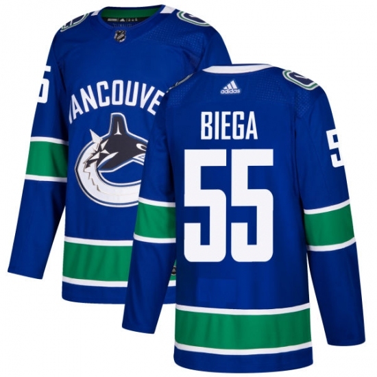 Youth Adidas Vancouver Canucks #55 Alex Biega Authentic Blue Home NHL Jersey Youth Adidas Vancouver Canucks #55 Alex Biega Authentic Blue Home NHL Jersey