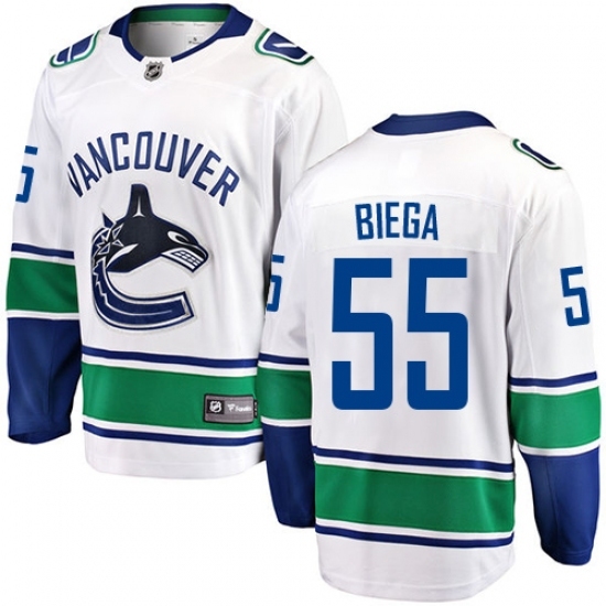 Youth Vancouver Canucks #55 Alex Biega Fanatics Branded White Away Breakaway NHL Jersey Youth Vancouver Canucks #55 Alex Biega Fanatics Branded White Away Breakaway NHL Jersey