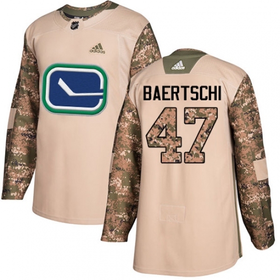 Men's Adidas Vancouver Canucks #47 Sven Baertschi Authentic Camo Veterans Day Practice NHL Jersey Men's Adidas Vancouver Canucks #47 Sven Baertschi Authentic Camo Veterans Day Practice NHL Jersey
