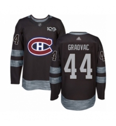 Men's Vancouver Canucks #44 Tyler Graovac Authentic Black 1917-2017 100th Anniversary Hockey Jersey