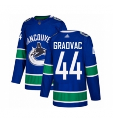 Youth Vancouver Canucks #44 Tyler Graovac Authentic Blue Home Hockey Jersey