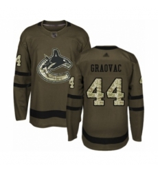Youth Vancouver Canucks #44 Tyler Graovac Authentic Green Salute to Service Hockey Jersey