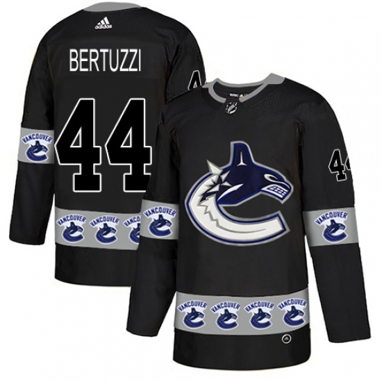 Men's Adidas Vancouver Canucks #44 Todd Bertuzzi Authentic Black Team Logo Fashion NHL Jersey Men's Adidas Vancouver Canucks #44 Todd Bertuzzi Authentic Black Team Logo Fashion NHL Jersey