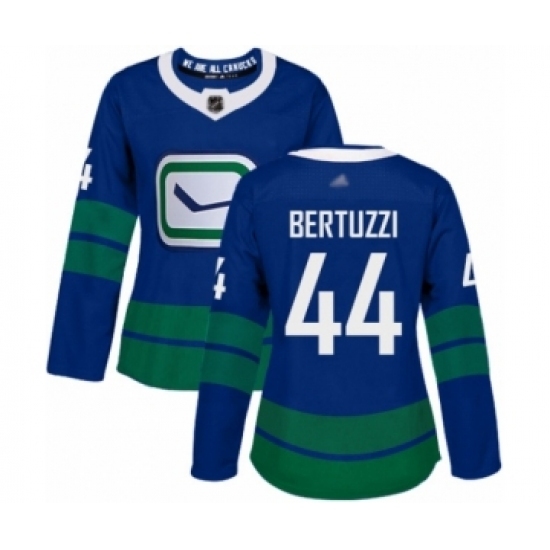 Women's Vancouver Canucks #44 Todd Bertuzzi Authentic Royal Blue Alternate Hockey Jersey Women's Vancouver Canucks #44 Todd Bertuzzi Authentic Royal Blue Alternate Hockey Jersey