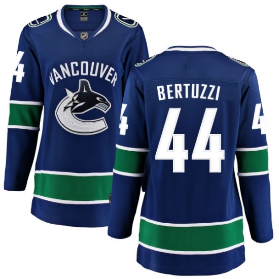 Women's Vancouver Canucks #44 Todd Bertuzzi Fanatics Branded Blue Home Breakaway NHL Jersey Women's Vancouver Canucks #44 Todd Bertuzzi Fanatics Branded Blue Home Breakaway NHL Jersey