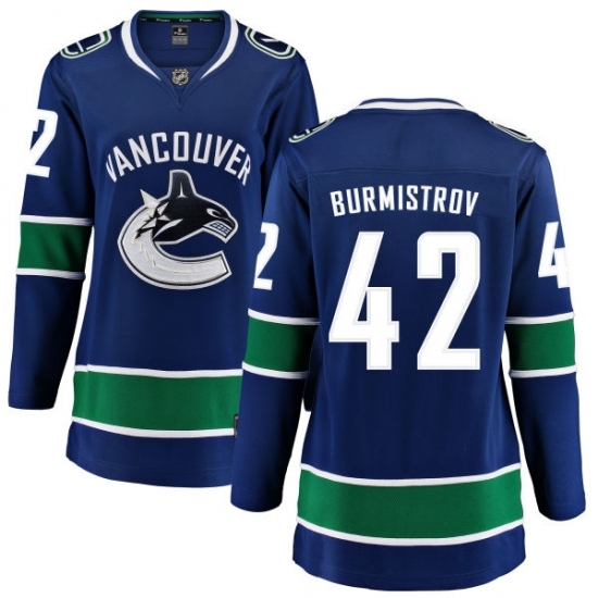Women's Vancouver Canucks #42 Alex Burmistrov Fanatics Branded Blue Home Breakaway NHL Jersey Women's Vancouver Canucks #42 Alex Burmistrov Fanatics Branded Blue Home Breakaway NHL Jersey