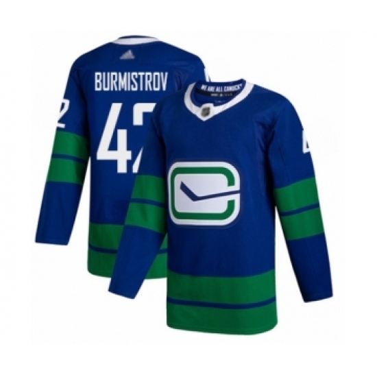Youth Vancouver Canucks #42 Alex Burmistrov Authentic Royal Blue Alternate Hockey Jersey Youth Vancouver Canucks #42 Alex Burmistrov Authentic Royal Blue Alternate Hockey Jersey