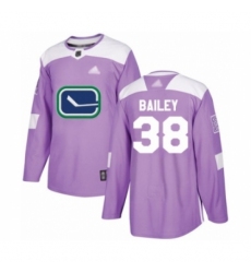 Youth Vancouver Canucks #38 Justin Bailey Authentic Purple Fights Cancer Practice Hockey Jersey