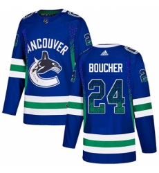Men's Adidas Vancouver Canucks #24 Reid Boucher Authentic Blue Drift Fashion NHL Jersey