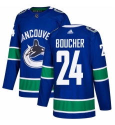 Men's Adidas Vancouver Canucks #24 Reid Boucher Authentic Blue Home NHL Jersey