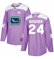 Men's Adidas Vancouver Canucks #24 Reid Boucher Authentic Purple Fights Cancer Practice NHL Jersey