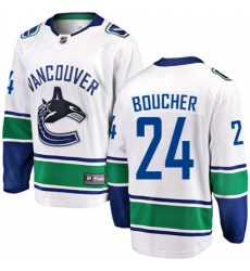 Men's Vancouver Canucks #24 Reid Boucher Fanatics Branded White Away Breakaway NHL Jersey