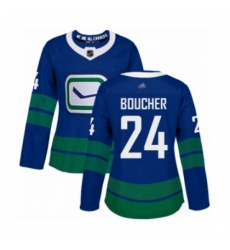 Women's Vancouver Canucks #24 Reid Boucher Authentic Royal Blue Alternate Hockey Jersey