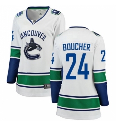 Women's Vancouver Canucks #24 Reid Boucher Fanatics Branded White Away Breakaway NHL Jersey
