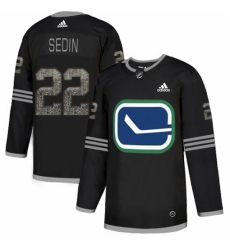 Men's Adidas Vancouver Canucks #22 Daniel Sedin Black 1 Authentic Classic Stitched NHL Jersey Men's Adidas Vancouver Canucks #22 Daniel Sedin Black 1 Authentic Classic Stitched NHL Jersey