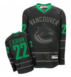 Men's Reebok Vancouver Canucks #22 Daniel Sedin Authentic Black Ice NHL Jersey Men's Reebok Vancouver Canucks #22 Daniel Sedin Authentic Black Ice NHL Jersey