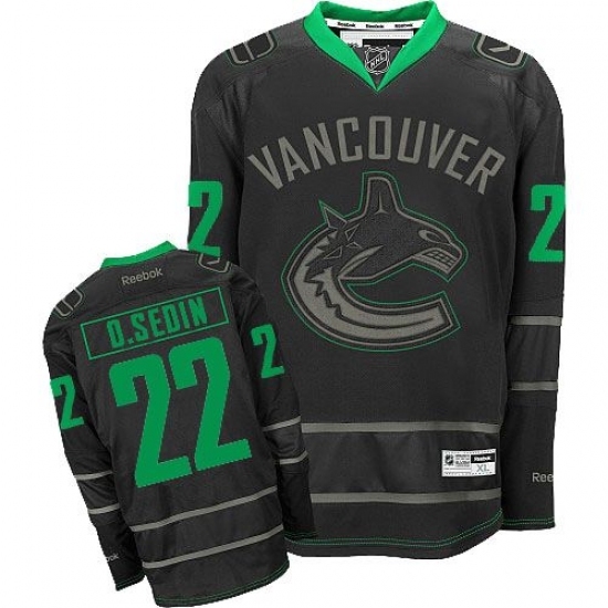 Men's Reebok Vancouver Canucks #22 Daniel Sedin Authentic Black Ice NHL Jersey Men's Reebok Vancouver Canucks #22 Daniel Sedin Authentic Black Ice NHL Jersey