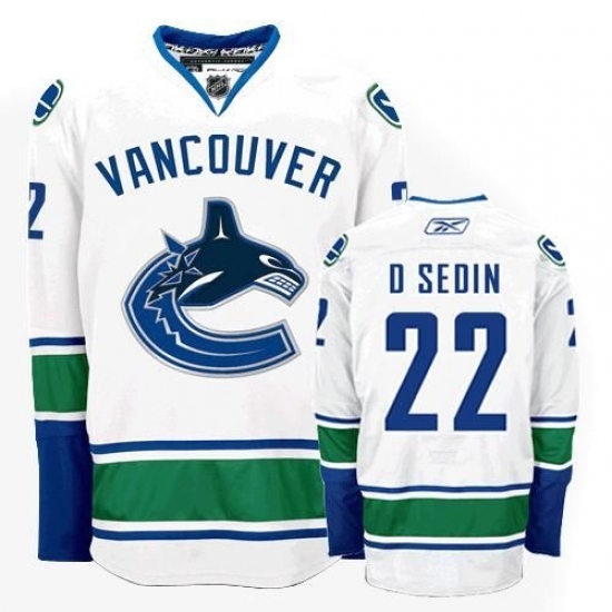 Men's Reebok Vancouver Canucks #22 Daniel Sedin Authentic White Away NHL Jersey Men's Reebok Vancouver Canucks #22 Daniel Sedin Authentic White Away NHL Jersey
