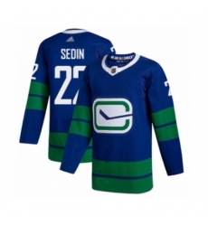 Men's Vancouver Canucks #22 Daniel Sedin Authentic Royal Blue Alternate Hockey Jersey Men's Vancouver Canucks #22 Daniel Sedin Authentic Royal Blue Alternate Hockey Jersey