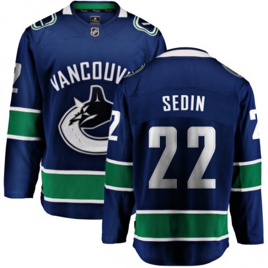Men's Vancouver Canucks #22 Daniel Sedin Fanatics Branded Blue Home Breakaway NHL Jersey Men's Vancouver Canucks #22 Daniel Sedin Fanatics Branded Blue Home Breakaway NHL Jersey